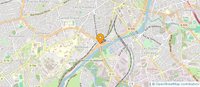 localisation de l'entreprise SOCIETE DES TRANSPORTS EN COMMUN DE LIMOGES METROPOLE  LIMOGES
