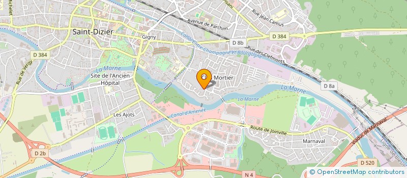 localisation de l'entreprise SOCIETE DES TRANSPORTS ET AMBULANCES BOITEL  SAINT-DIZIER