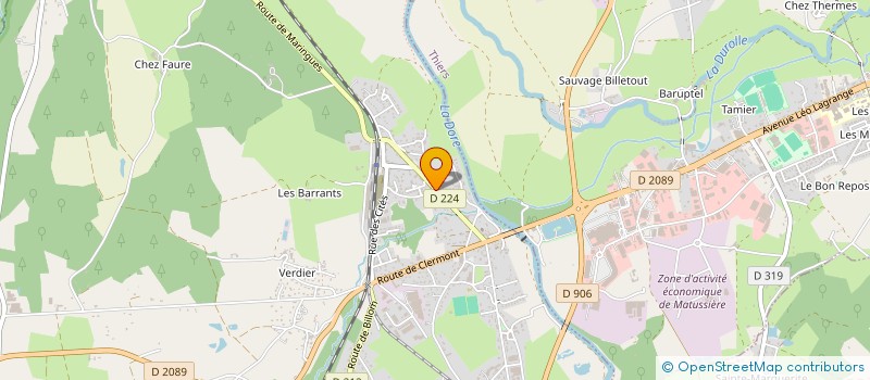 localisation de l'entreprise SOCIETE DES TRANSPORTS SIVET à PESCHADOIRES