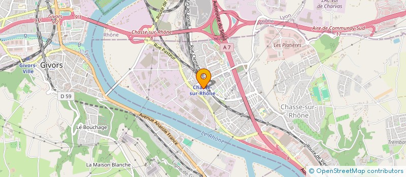 localisation de l'entreprise SOCIETE DES VIGNERONS DE CHASSE  CHASSE-SUR-RHONE