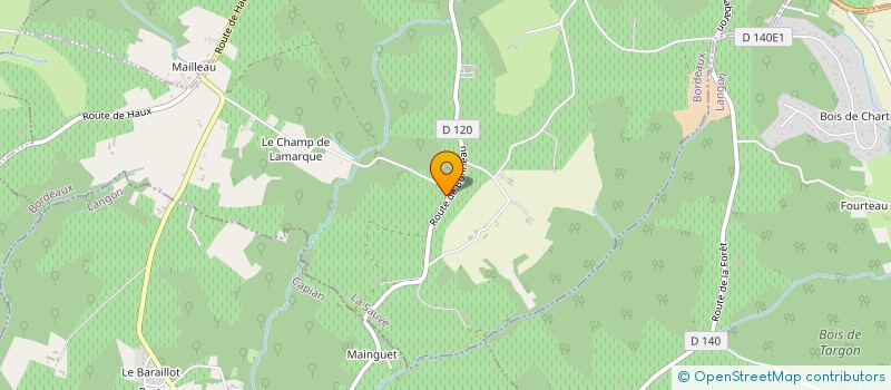 localisation de l'entreprise SOCIETE DES VIGNOBLES BAYLET  SADIRAC