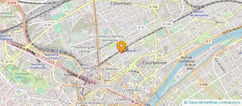 localisation de l'entreprise SOCIETE DES VINS DE PARIS à COURBEVOIE