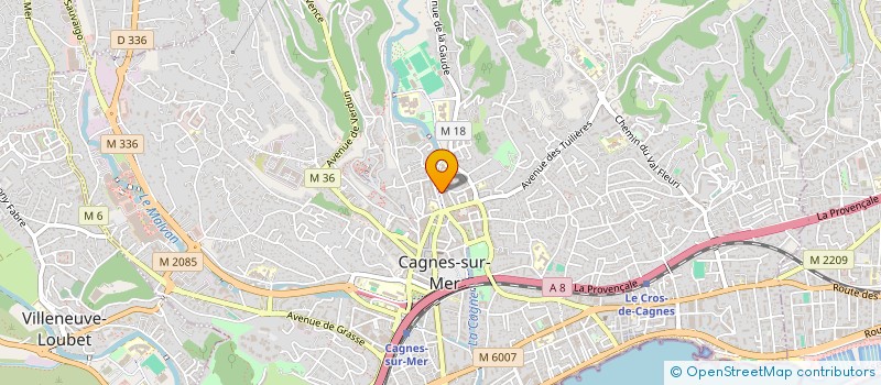 localisation de l'entreprise SOCIETE DES VINS ET BOISSONS DE L'ARCOISE SVB DE L'ARCOISE à CAGNES-SUR-MER