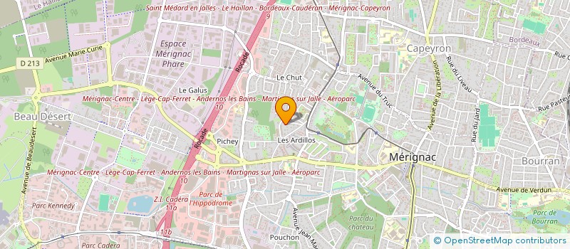 localisation de l'entreprise SOCIETE DES VINS NATURELS à MERIGNAC