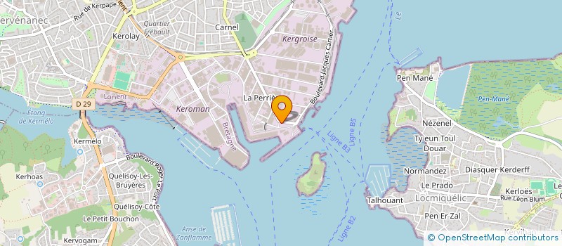 localisation de l'entreprise SOCIETE DES VIVIERS ET FUMAISON DE KEROM  LORIENT