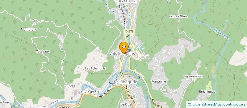localisation de l'entreprise SOCIETE DISCOTHEQUES DU VIVARAIS à VALS-LES-BAINS