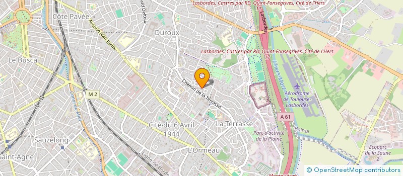 localisation de l'entreprise SOCIETE DISTRIBUTION FRUITS ET LEGUMES à TOULOUSE