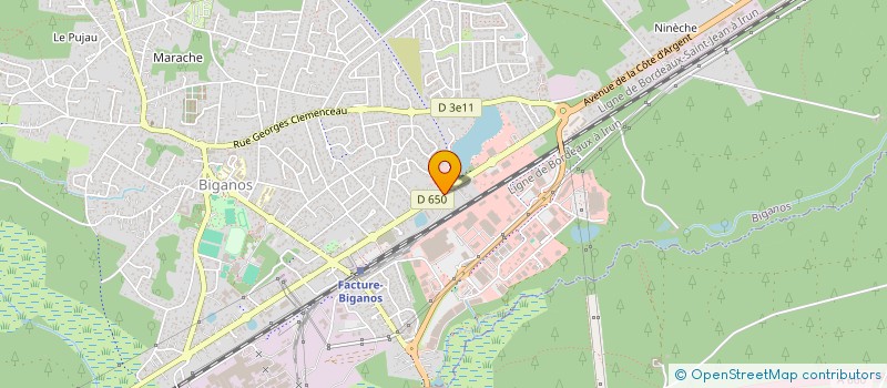 localisation de l'entreprise SOCIETE DU BASSIN D'ARCACHON ASSAINISSEMENT ET PAR ABREVIATION SB2A  BIGANOS