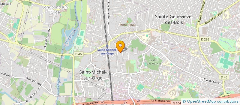 localisation de l'entreprise SOCIETE DU BOIS DES ROCHES  SAINT-MICHEL-SUR-ORGE