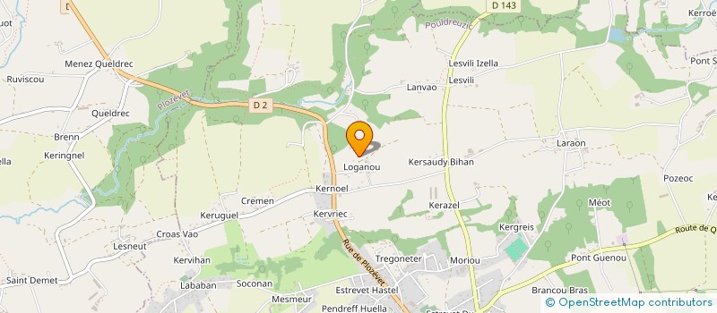 localisation de l'entreprise SOCIETE DU CAMPING DE POULDREUZIC  POULDREUZIC