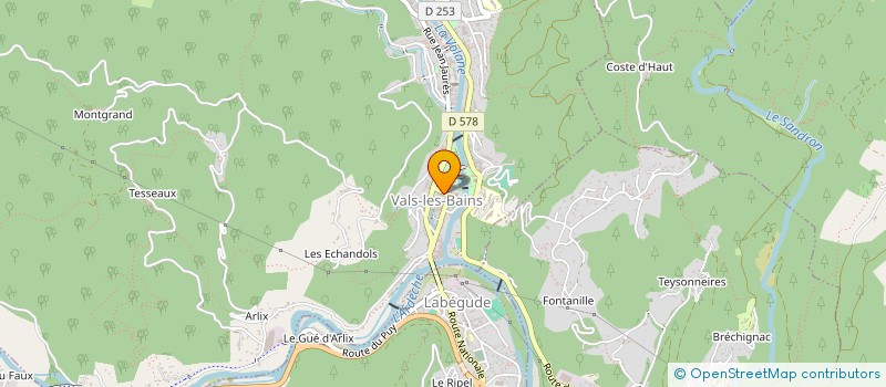 localisation de l'entreprise SOCIETE DU CASINO DE VALS-LES-BAINS  VALS-LES-BAINS