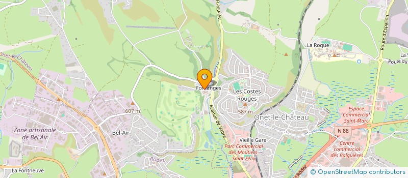 localisation de l'entreprise SOCIETE DU GOLF DE RODEZ AGGLOMERATION à ONET-LE-CHATEAU