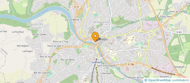 localisation de l'entreprise SOCIETE DU KIOSQUE LANNIONNAIS à LANNION