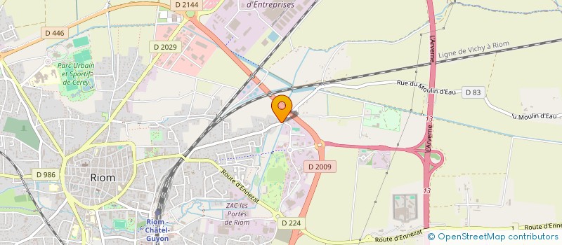 localisation de l'entreprise SOCIETE DU MOULIN D'EAU  RIOM