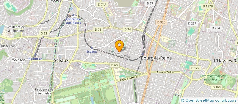 localisation de l'entreprise SOCIETE DU PARC  SCEAUX