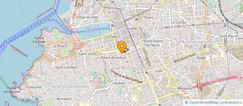 localisation de l'entreprise SOCIETE DU PARKING DU CENTRE à MARSEILLE