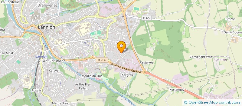 localisation de l'entreprise SOCIETE DU PAVILLON BLEU  LANNION