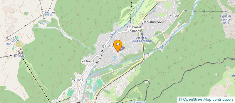 localisation de l'entreprise SOCIETE DU QUAI D ' ARVE à CHAMONIX-MONT-BLANC