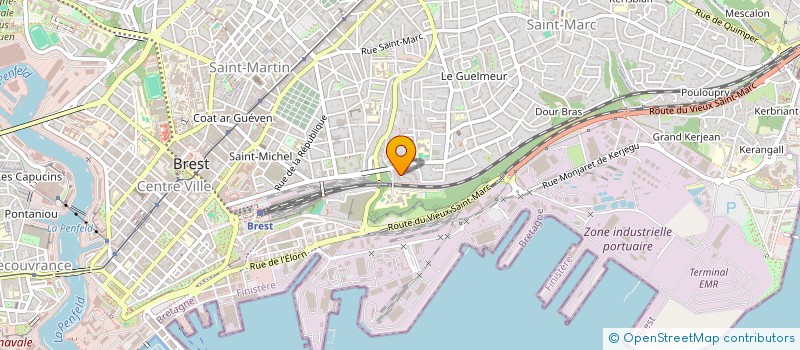 localisation de l'entreprise SOCIETE DU VALY HIR  BREST