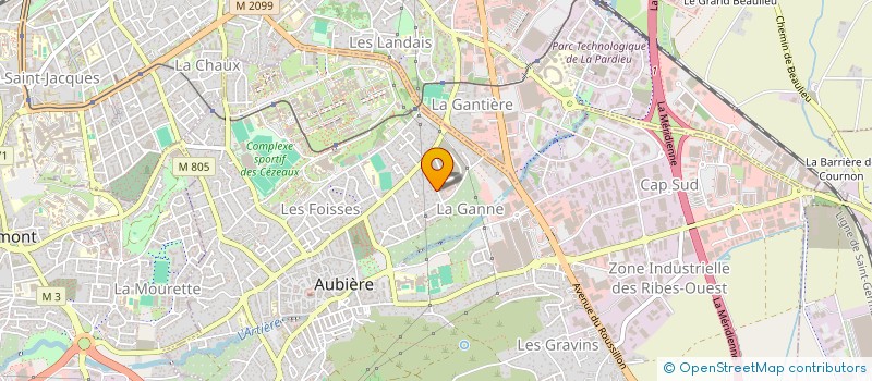 localisation de l'entreprise SOCIETE DUVERRE  AUBIERE