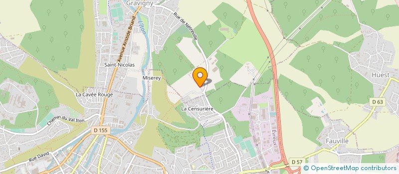 localisation de l'entreprise SOCIETE EBROICIENNE ET GRAVIGNAISE DE TRAVAUX à GRAVIGNY