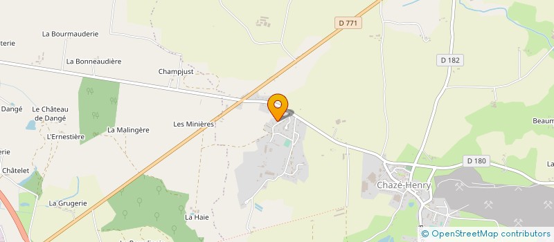 localisation de l'entreprise SOCIETE ECHELARD  OMBREE D'ANJOU