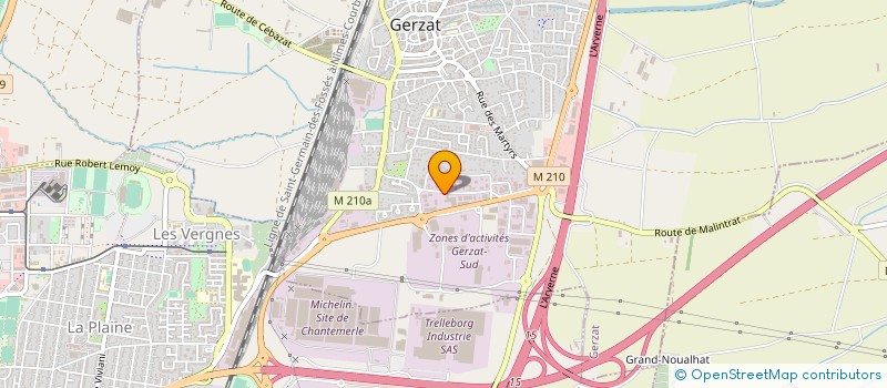 localisation de l'entreprise SOCIETE ELECTRO DIESEL D'AUVERGNE à GERZAT