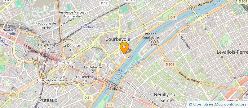 localisation de l'entreprise SOCIETE ELECTROFORCE à COURBEVOIE