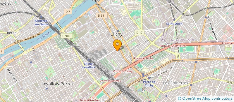 localisation de l'entreprise SOCIETE ELECTROPUR à CLICHY