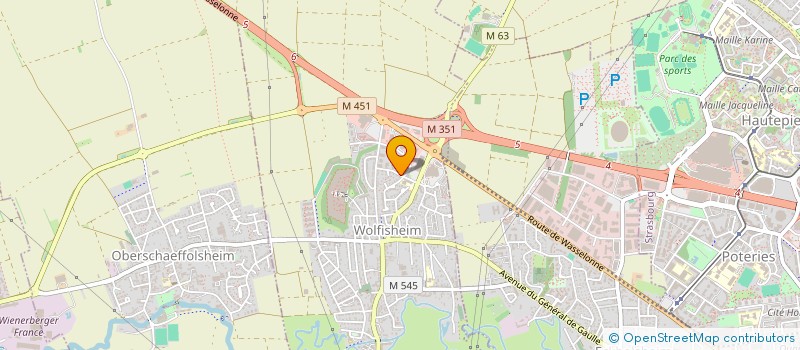 localisation de l'entreprise SOCIETE EMACO  WOLFISHEIM