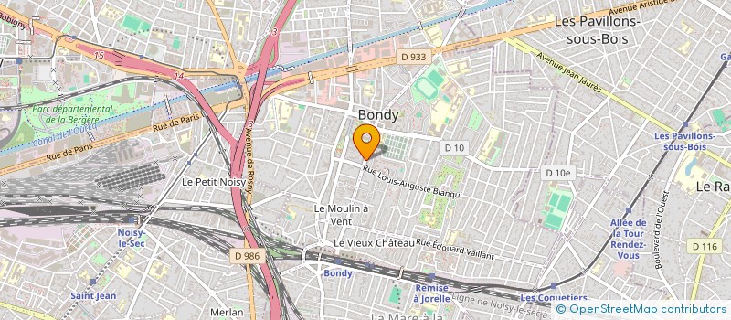 localisation de l'entreprise SOCIETE EN BATIMENT M M  BONDY