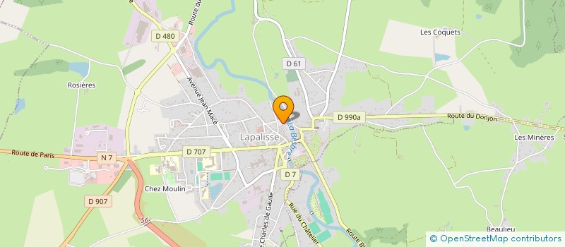 localisation de l'entreprise SOCIETE EN NOM COLLECTIF A.C.E. à LAPALISSE