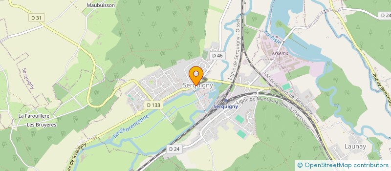 localisation de l'entreprise SOCIETE EN NOM COLLECTIF BRAUD HUET  SERQUIGNY