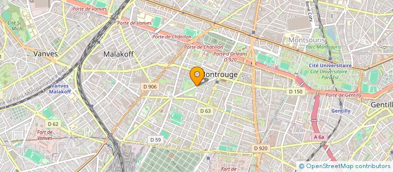 localisation de l'entreprise SOCIETE EN NOM COLLECTIF CTL 2508, PAR ABREVIATION SNC CTL 2508  MONTROUGE