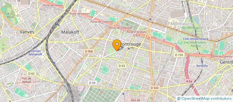 localisation de l'entreprise SOCIETE EN NOM COLLECTIF CTL 2518, PAR ABREVIATION SNC CTL 2518  MONTROUGE