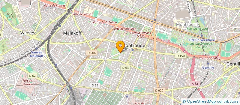 localisation de l'entreprise SOCIETE EN NOM COLLECTIF CTL 2523,  PAR ABREVIATION SNC CTL 2523  MONTROUGE