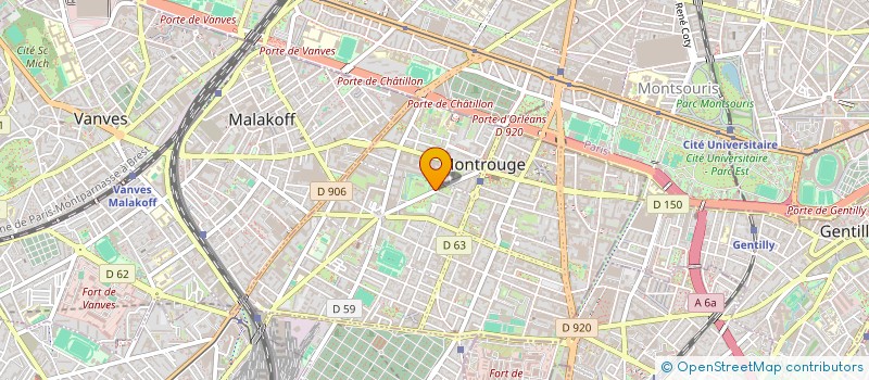 localisation de l'entreprise SOCIETE EN NOM COLLECTIF ORYX 7772F-MSN 66339 BAIL, PAR ABREVIATION SNC ORYX 7772F-MSN 66339 BAIL  MONTROUGE