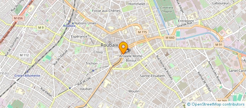 localisation de l'entreprise SOCIETE ENDUIT PROJETE INTERIEUR  ROUBAIX