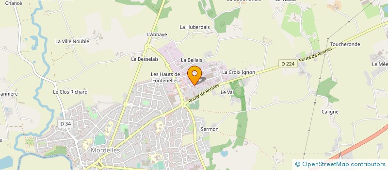 localisation de l'entreprise SOCIETE ENTREPRISE NEVEU  MORDELLES