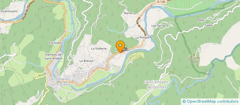 localisation de l'entreprise SOCIETE ERIC SOUCHE à LES OLLIERES-SUR-EYRIEUX