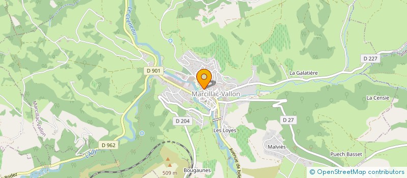 localisation de l'entreprise SOCIETE ESPACE PROMOTION  MARCILLAC-VALLON