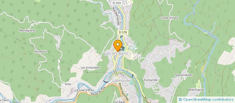 localisation de l'entreprise SOCIETE ETABLISSEMENTS GINOUX à VALS-LES-BAINS