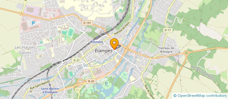 localisation de l'entreprise SOCIETE ETAMPOISE VIDEOSON à ETAMPES