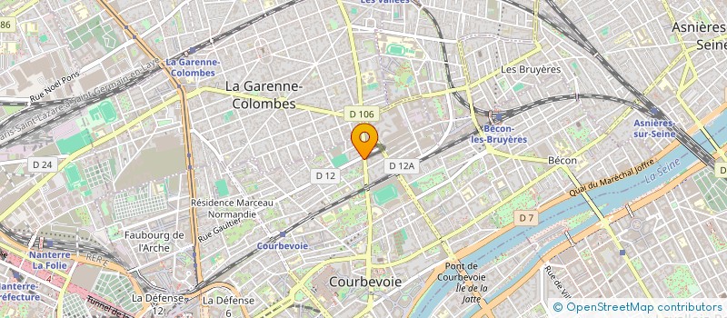 localisation de l'entreprise SOCIETE ETUDE VENTE TEXTILES INDUSTRIELS à COURBEVOIE