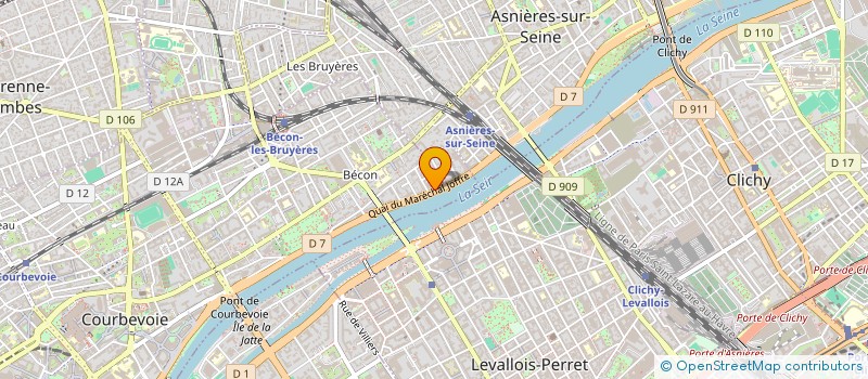 localisation de l'entreprise SOCIETE ETUDES NETTOYAGE ET ENTRETIEN à COURBEVOIE