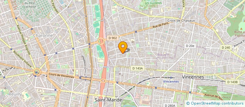 localisation de l'entreprise SOCIETE ETUDES TECHNIQUES EST PARISIEN à MONTREUIL