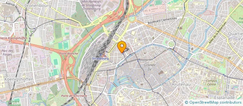 localisation de l'entreprise SOCIETE EURO'MODE à STRASBOURG