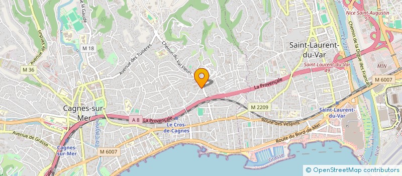 localisation de l'entreprise SOCIETE EUROP DE TRAITEMENT DE DECHETS à CAGNES-SUR-MER