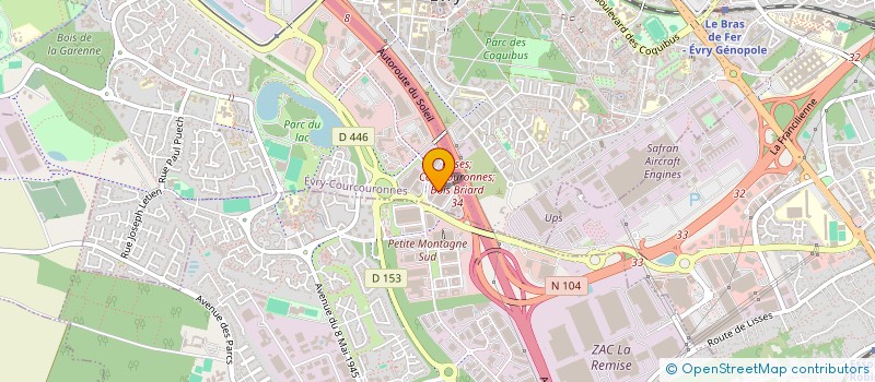 localisation de l'entreprise SOCIETE EUROPEENNE DE PIZZERIAS à EVRY-COURCOURONNES