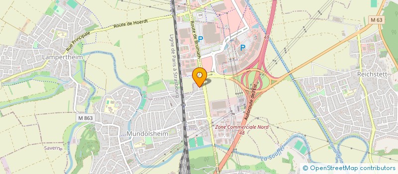 localisation de l'entreprise SOCIETE EUROPEENNE EXPERTISES ET CONSEIL AUTOMOBILE IMMOBILIER RISQUES DIVERS  MUNDOLSHEIM